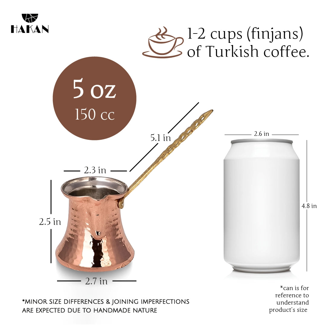 Copper Turkish Coffee Pot, Stovetop Water Boiler Coffee Maker