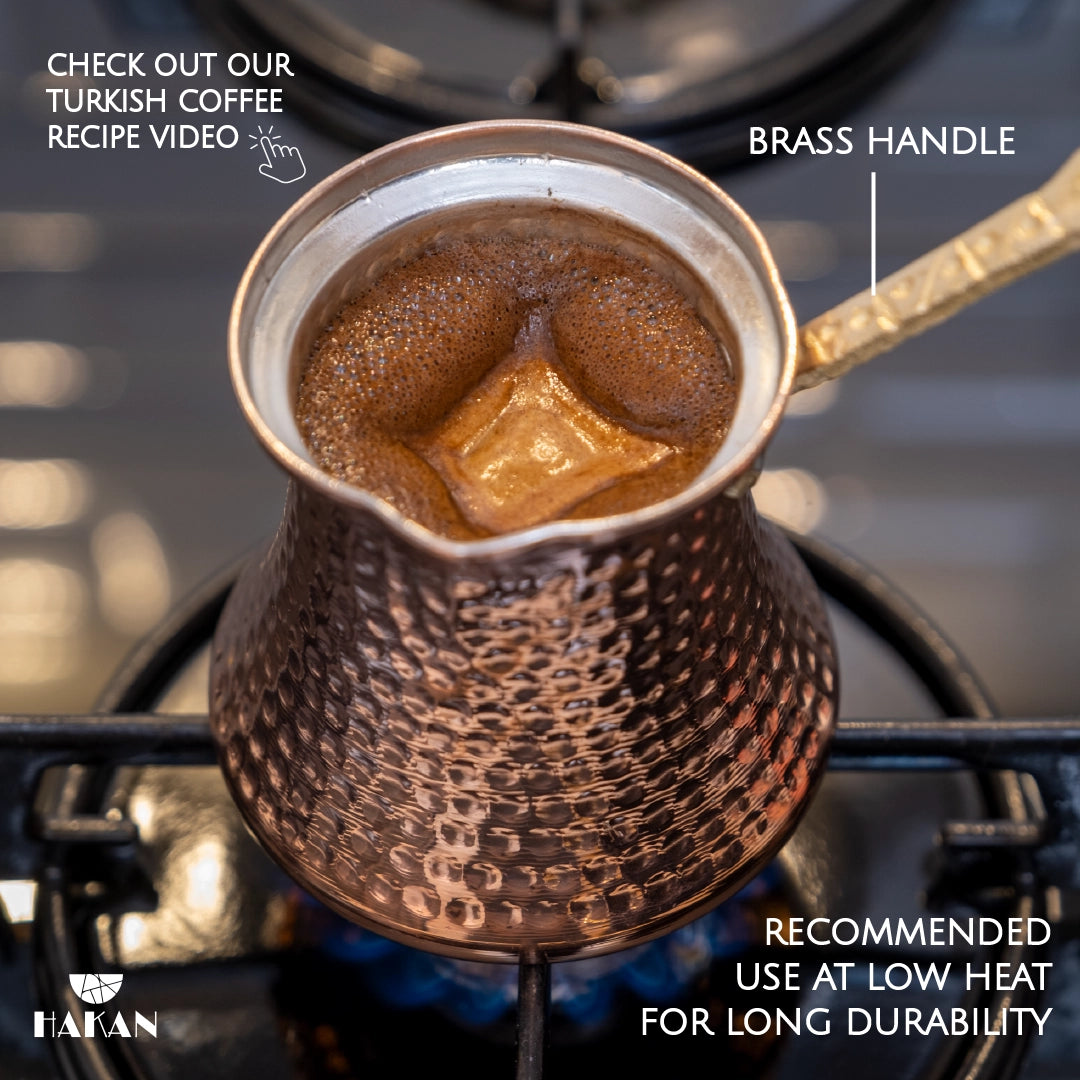 Copper Turkish Coffee Pot, Stovetop Water Boiler Coffee Maker