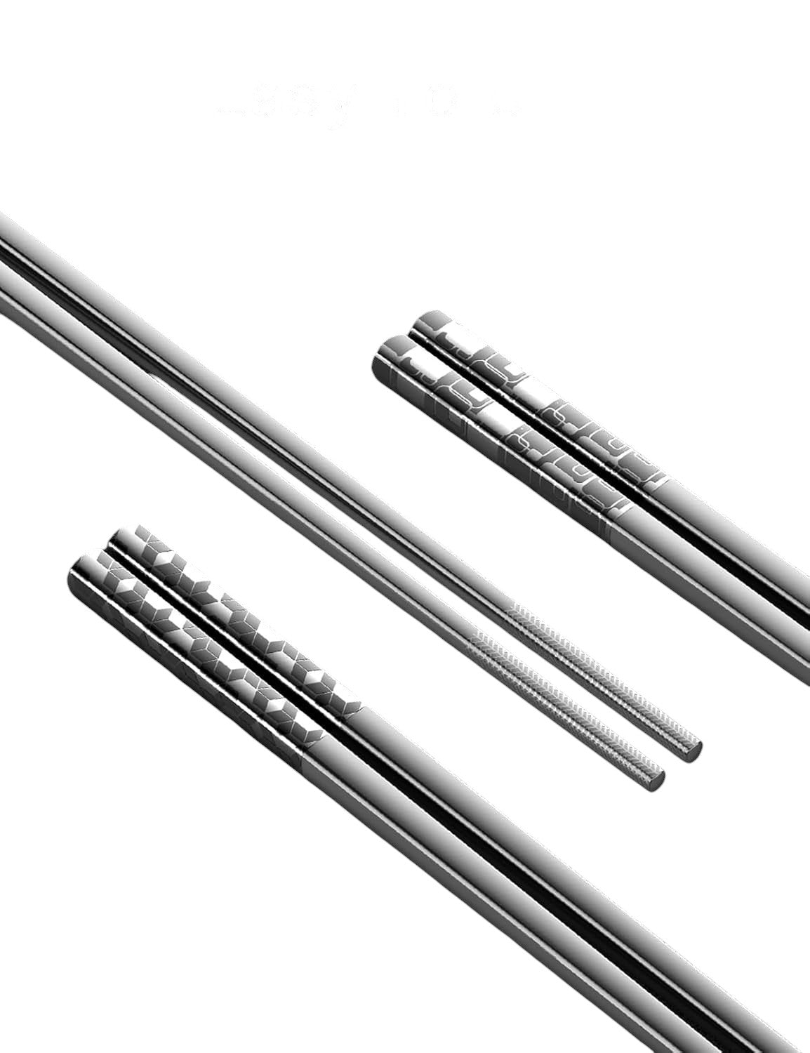 Stainless Steel Personal Chopsticks with Modern Art Design