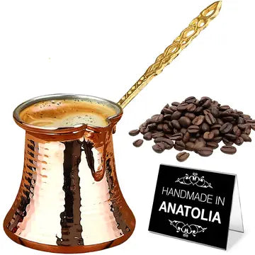 Copper Turkish Coffee Pot, Stovetop Water Boiler Coffee Maker