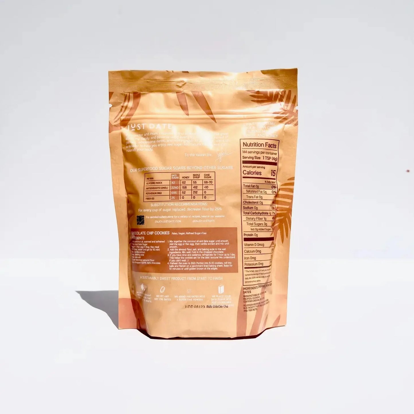 Just Date Granule Date Sugar - Low Glycemic Date Sweetener