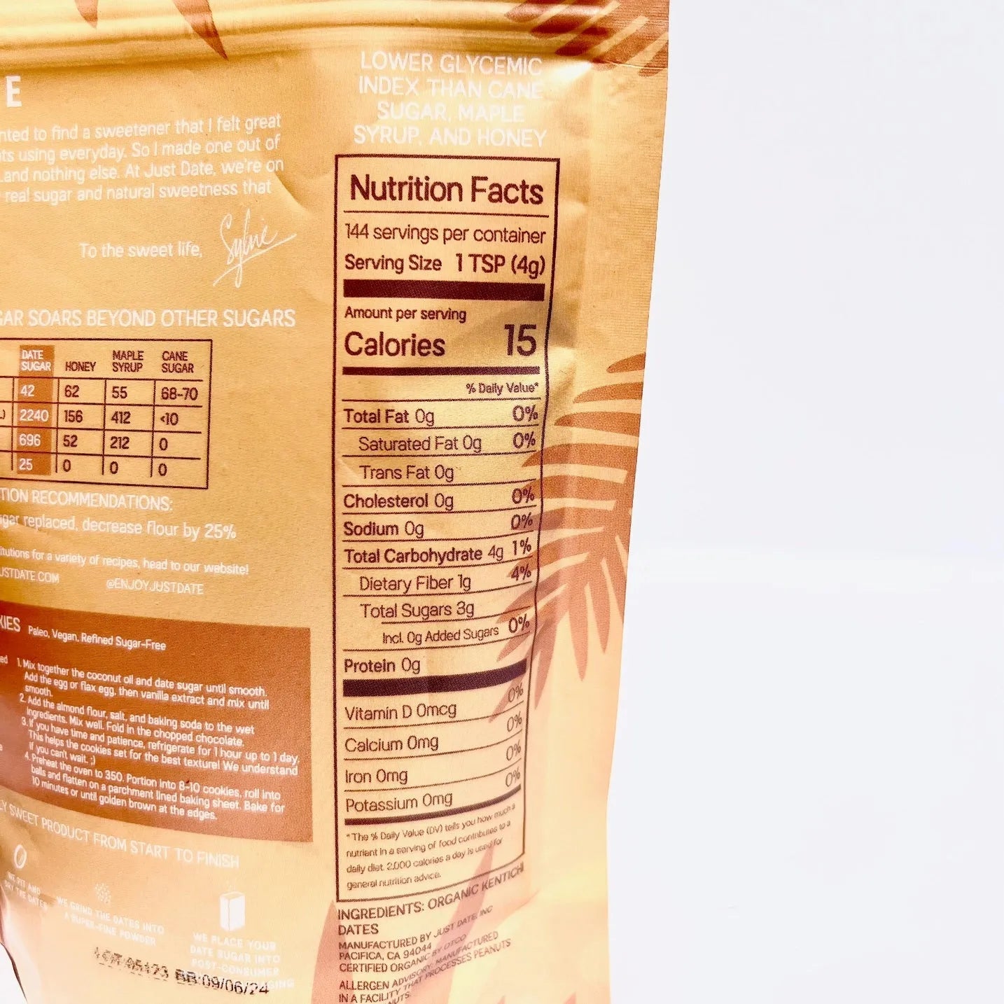 Just Date Granule Date Sugar - Low Glycemic Date Sweetener