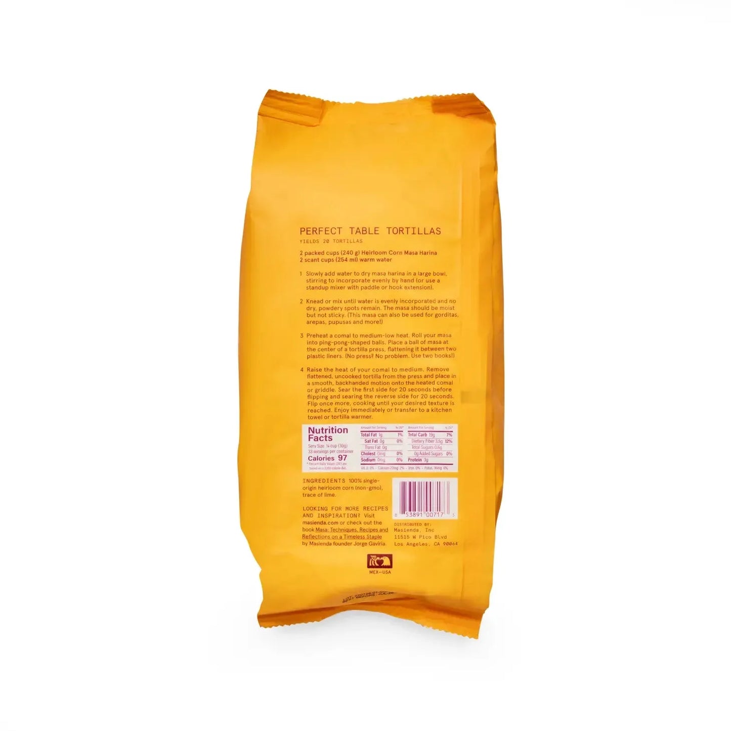 Masienda Heirloom Yellow Corn Masa Harina
