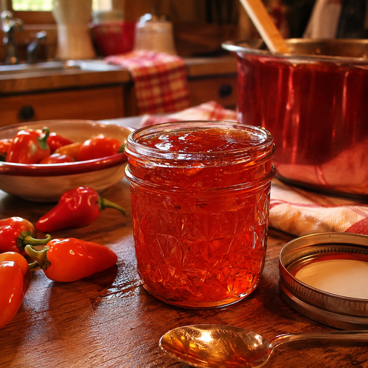 Minorcan Datil Pepper Jelly, Made with Bucks Spices Crushed Datil