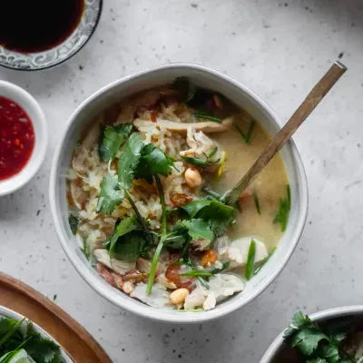 Thai Chicken and Rice Soup (good for dinner or breakfast)