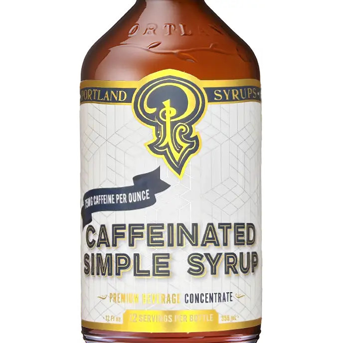 Caffeinated Simple Syrup - Portland Syrups Beautiful Craft Drink Mixer - Big