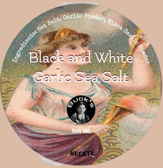 Black and White Garlic Sea Salt