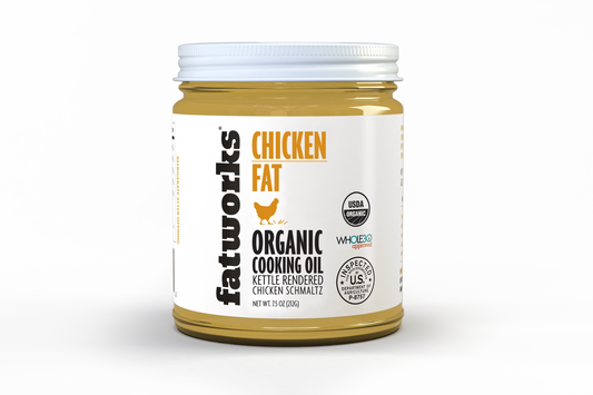 Organic Free Range Kettle Rendered Chicken Schmaltz  -  (Chicken Fat)