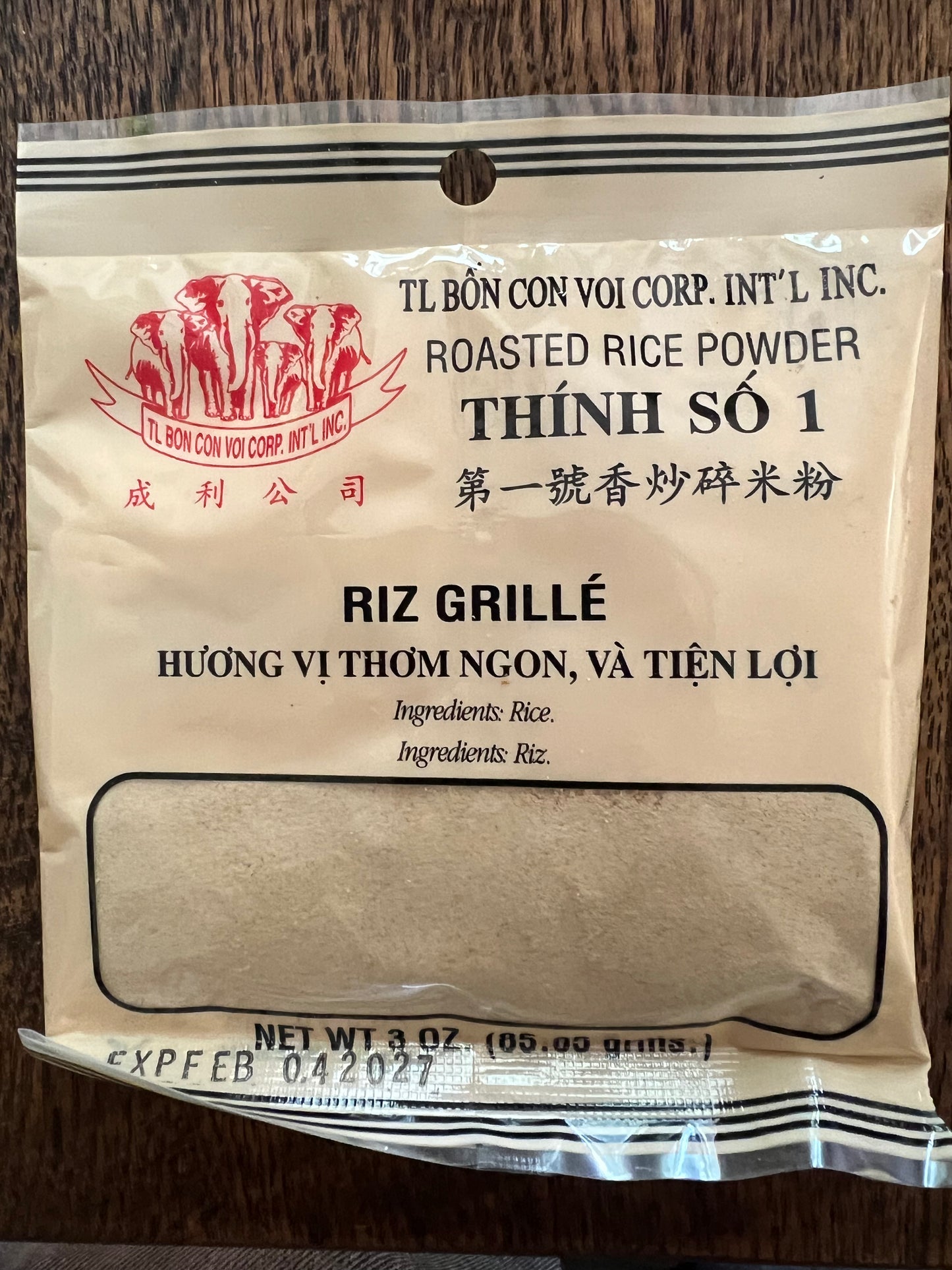 Authentic Vietnamese roasted rice powder
