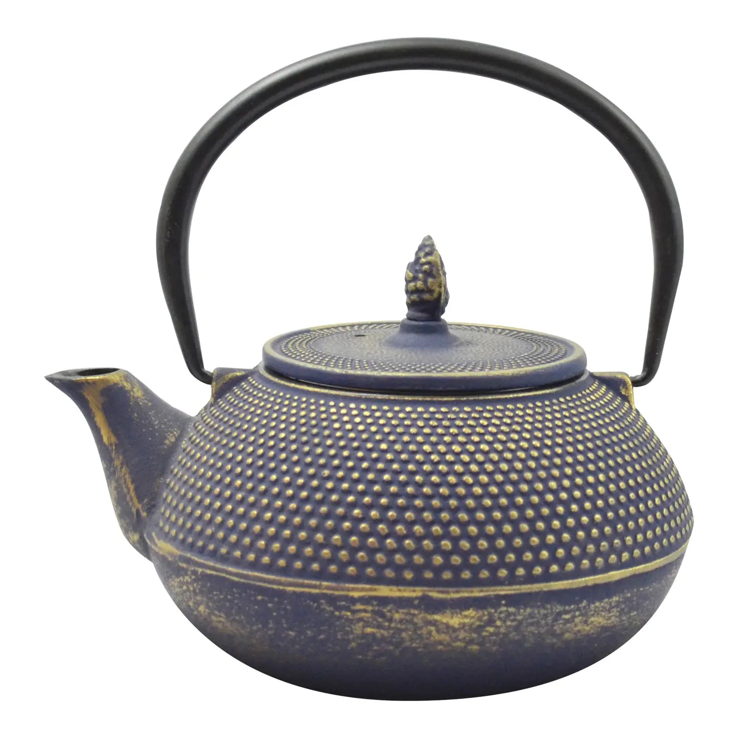 Beautiful Blue/Gold Cast Iron Teapot