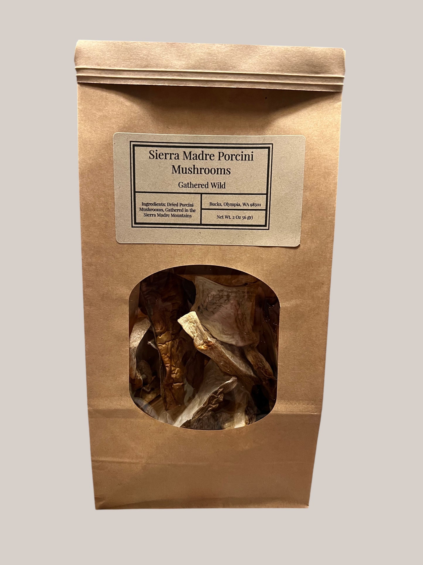 2 oz Dried Sierra Madre Porcini Mushrooms