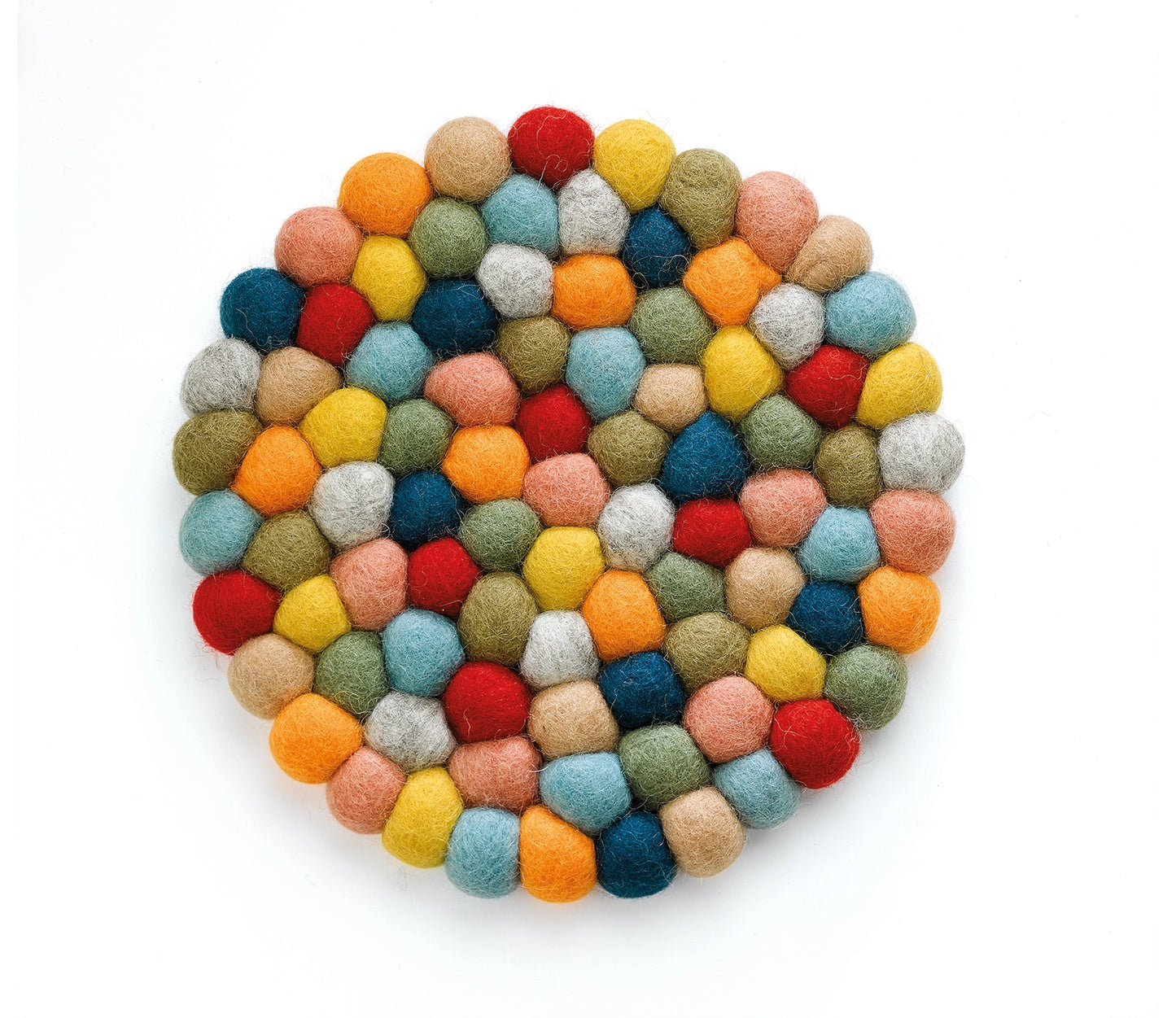 Virgin Wool Trivet, Round, 8" Diameter