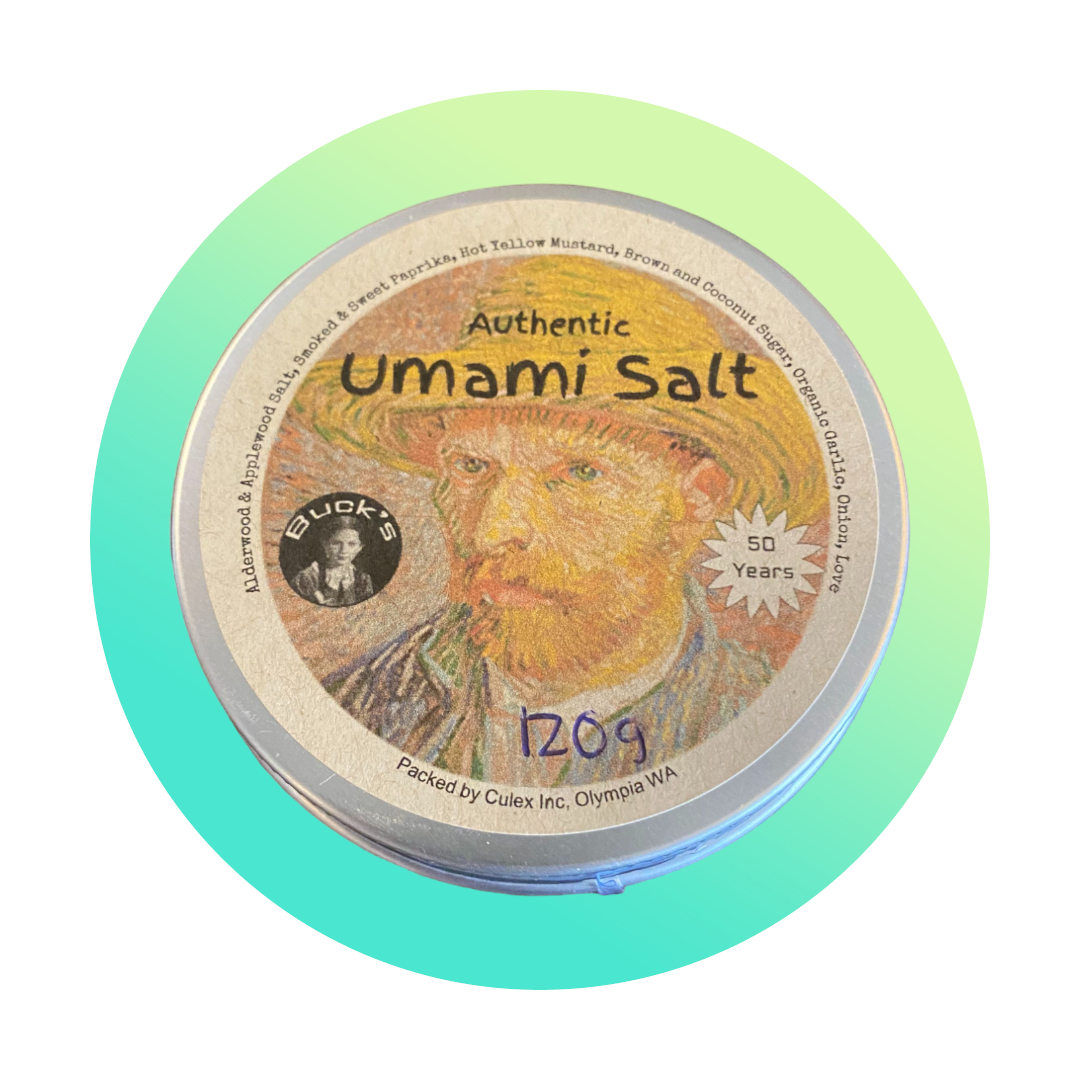 Umami Sea Salt, Large, in a decorative reusable tin - Killer app for popcorn