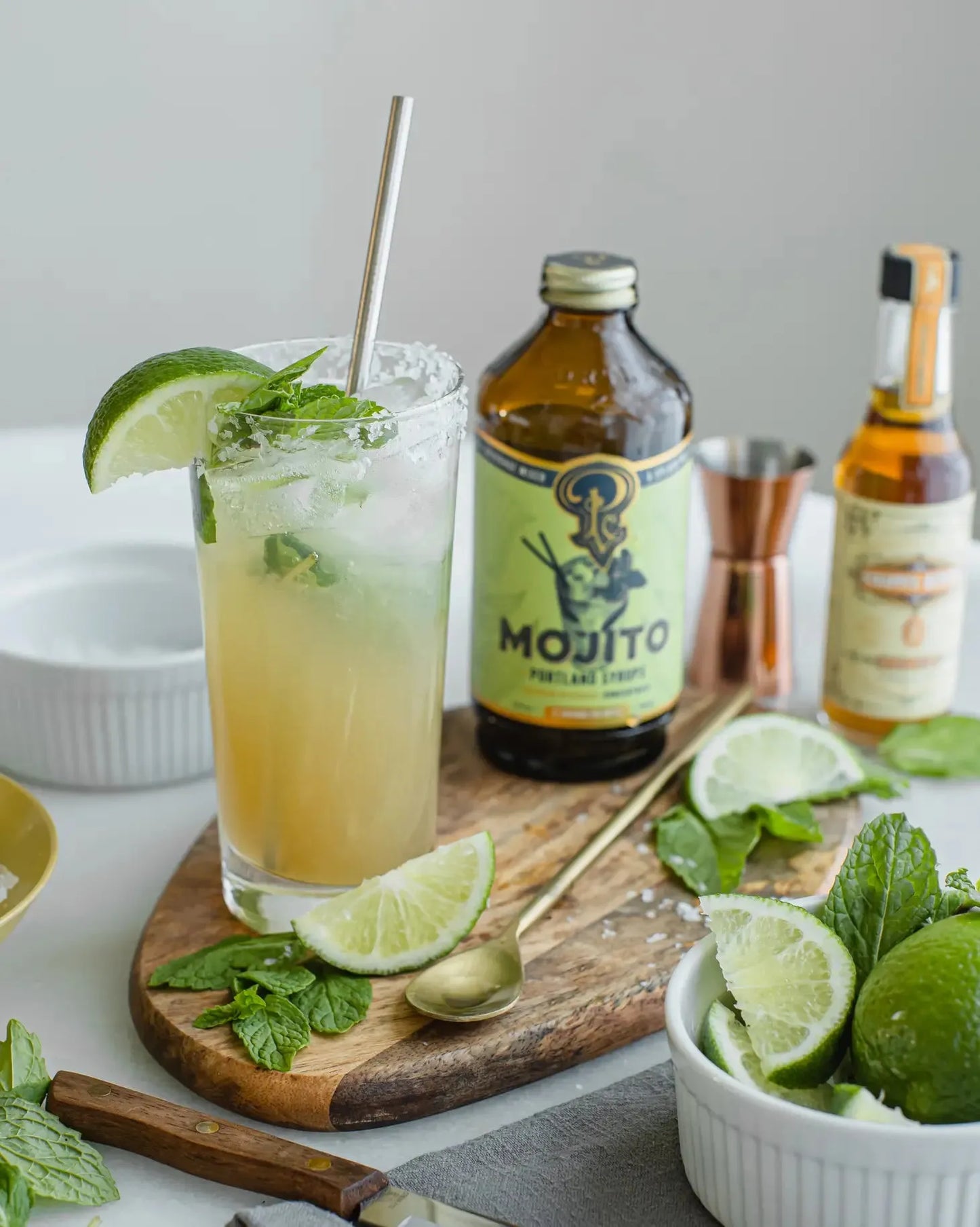 Mojito Syrup 12oz - cocktail / mocktail beverage mixer - Portland Syrups