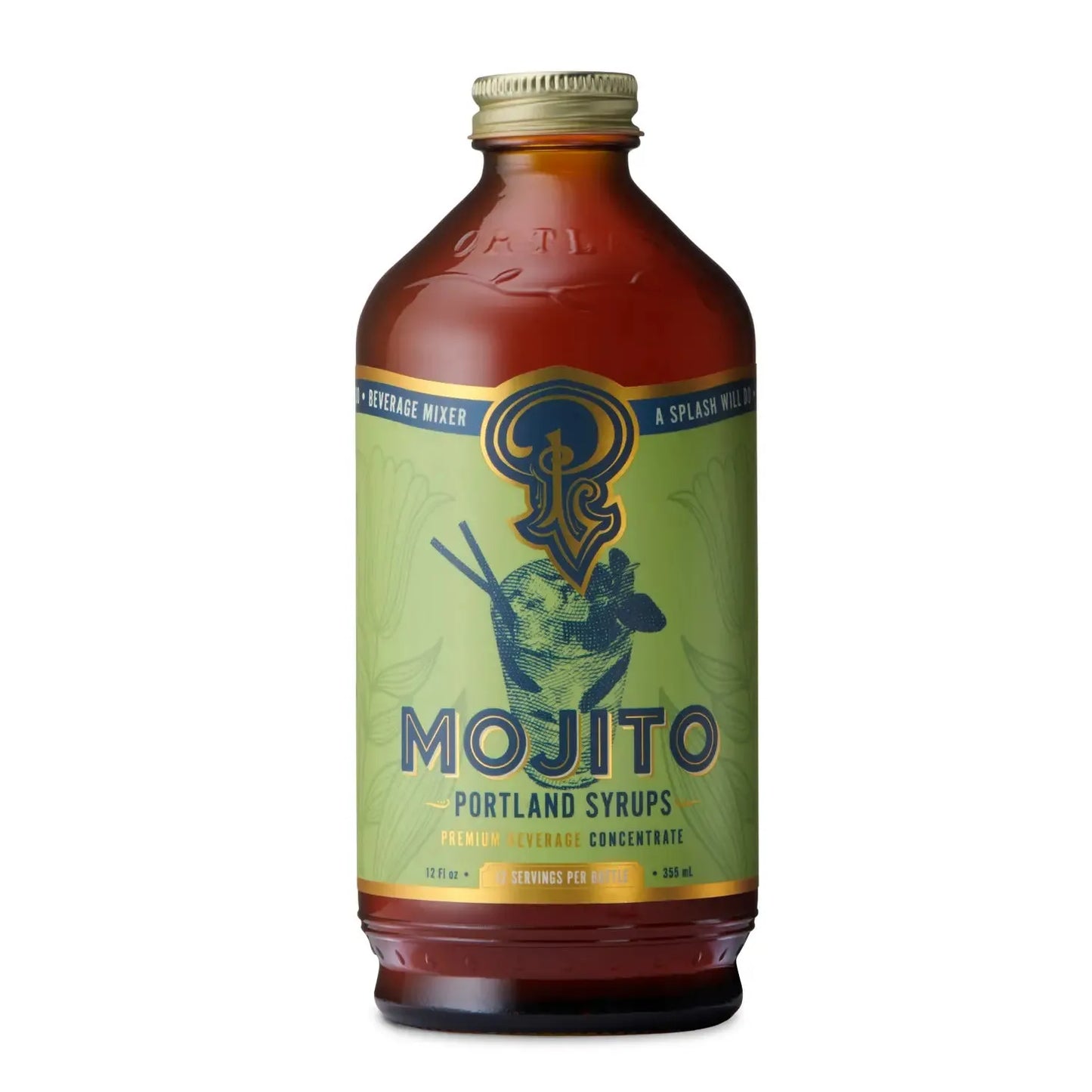 Mojito Syrup 12oz - cocktail / mocktail beverage mixer - Portland Syrups