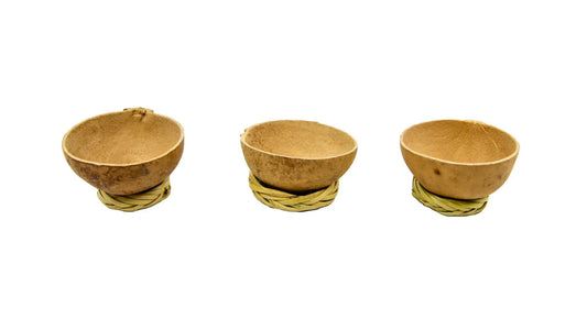 Set of 3 handmade Oaxacan Jicara tasting cups