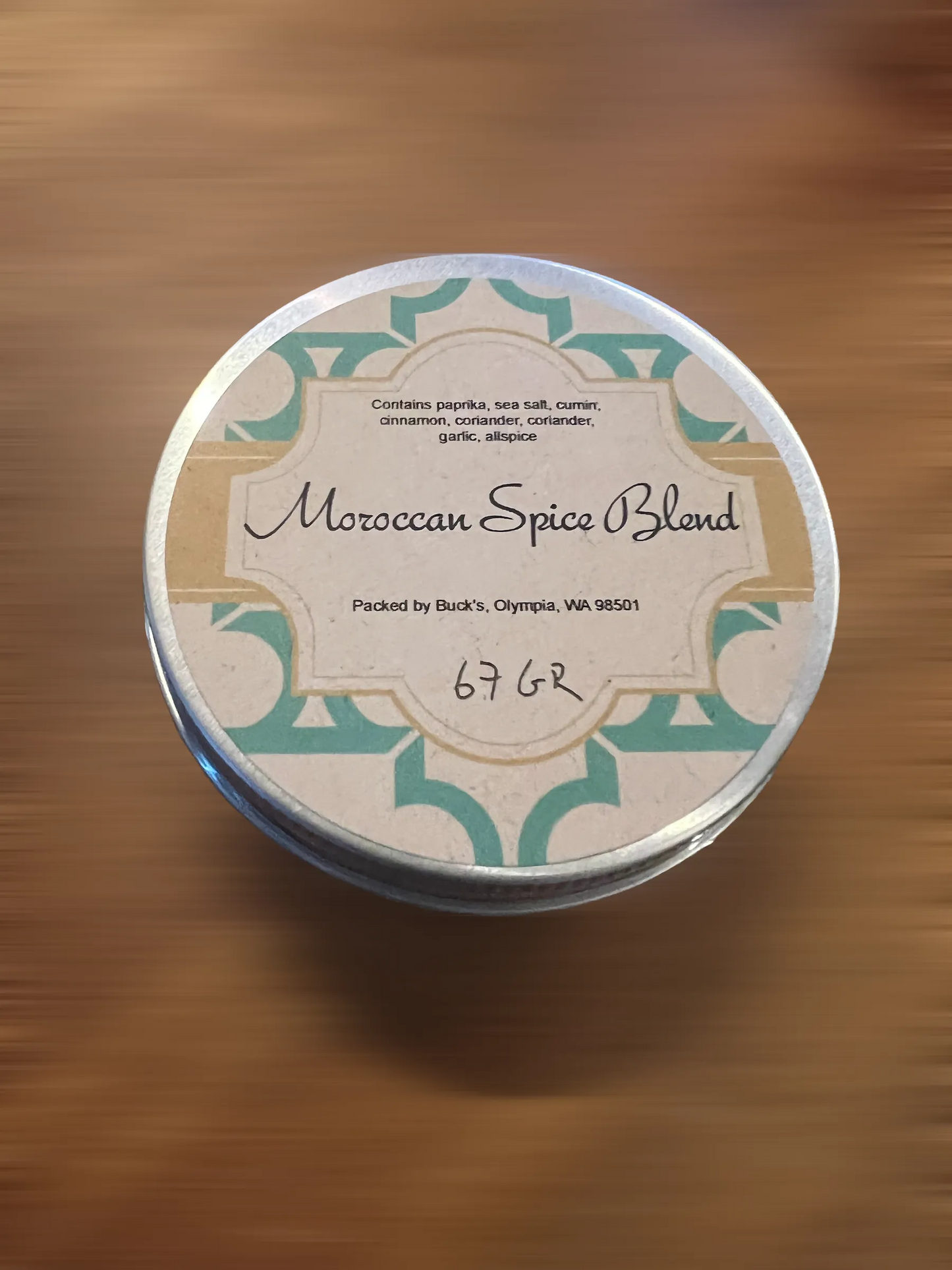 Authentic Moroccan Spice Blend (Decorative Reusable Tin)