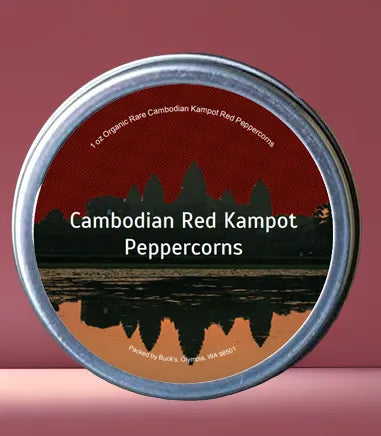 Organic Rare Kampot Red Peppercorns, Cambodia