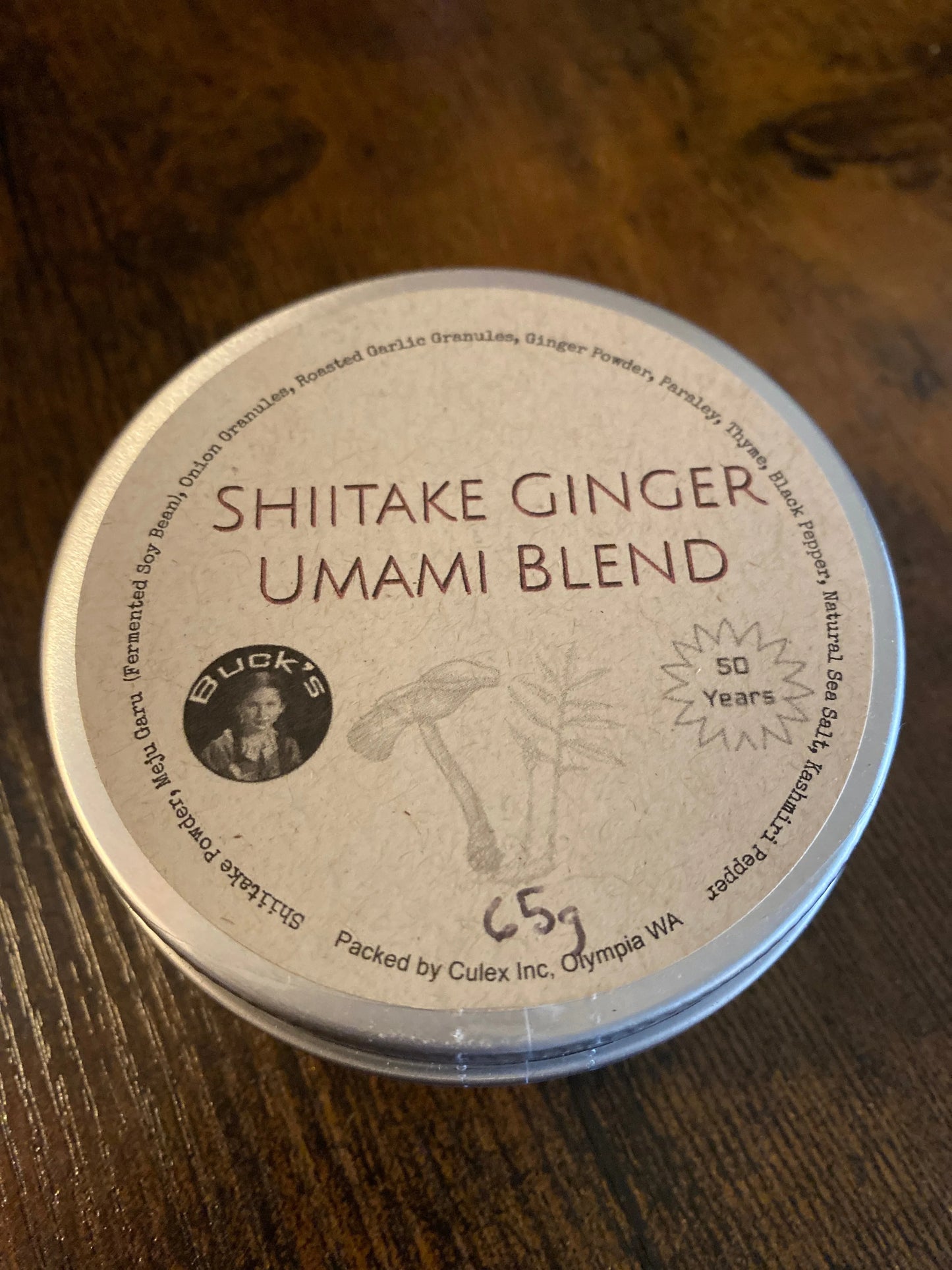Shiitake Ginger Umami Blend (Decorative And Reusable Tin)