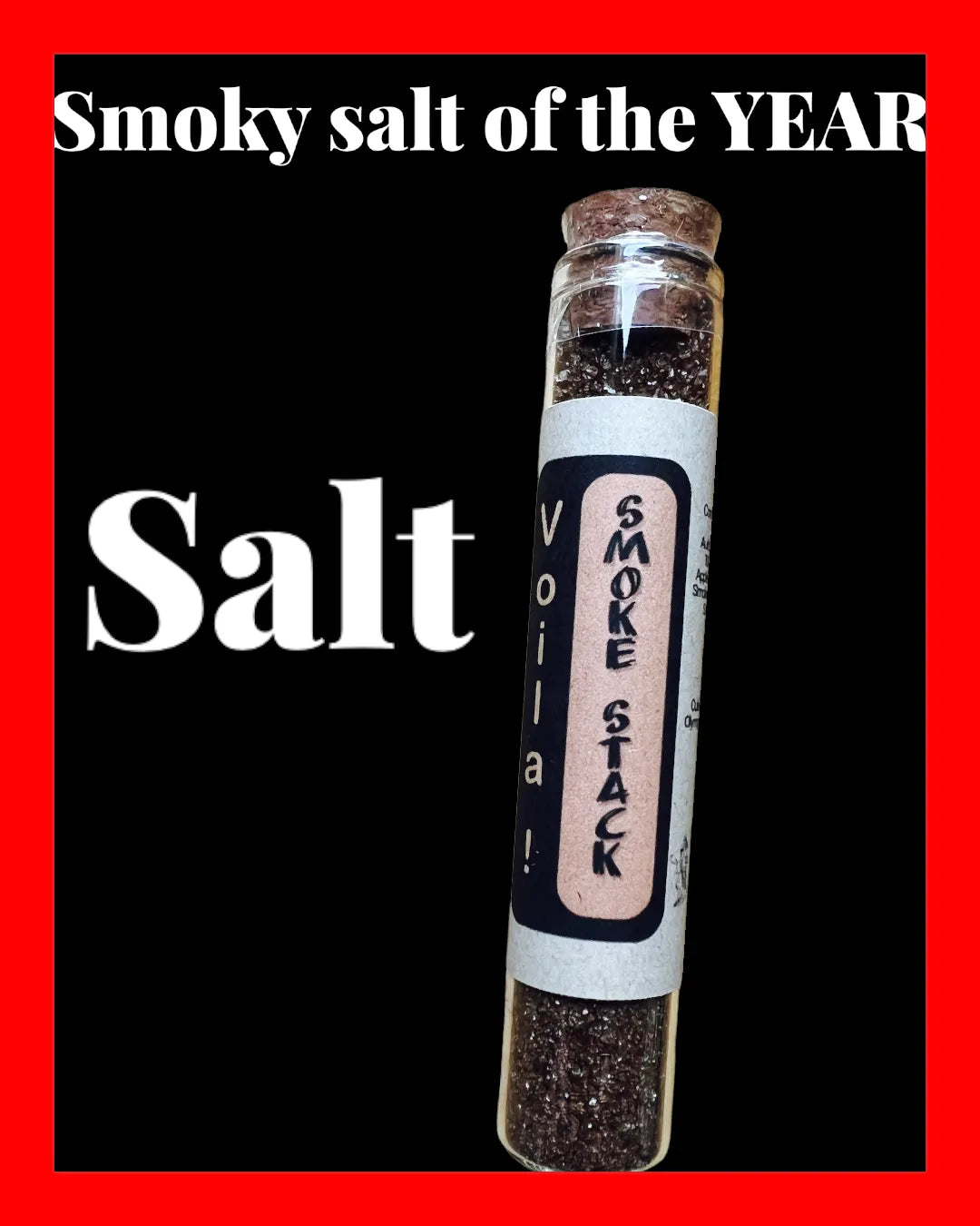 Smokestack! Applewood Smoked Sea Salt, Vial