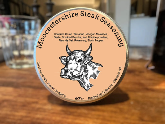 Moocestershire Steak Seasoning (Decorative And Reusable Tin)